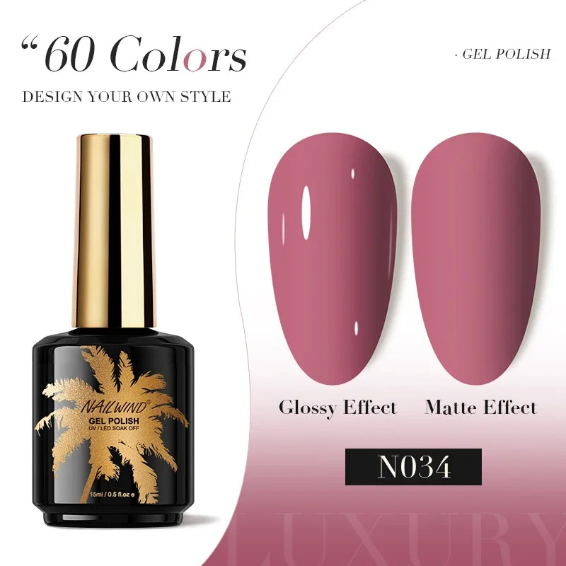 ROSALIND Gel Nail Polish 8ml - Semi-Permanent UV Gel, Solid Color, Salon Quality