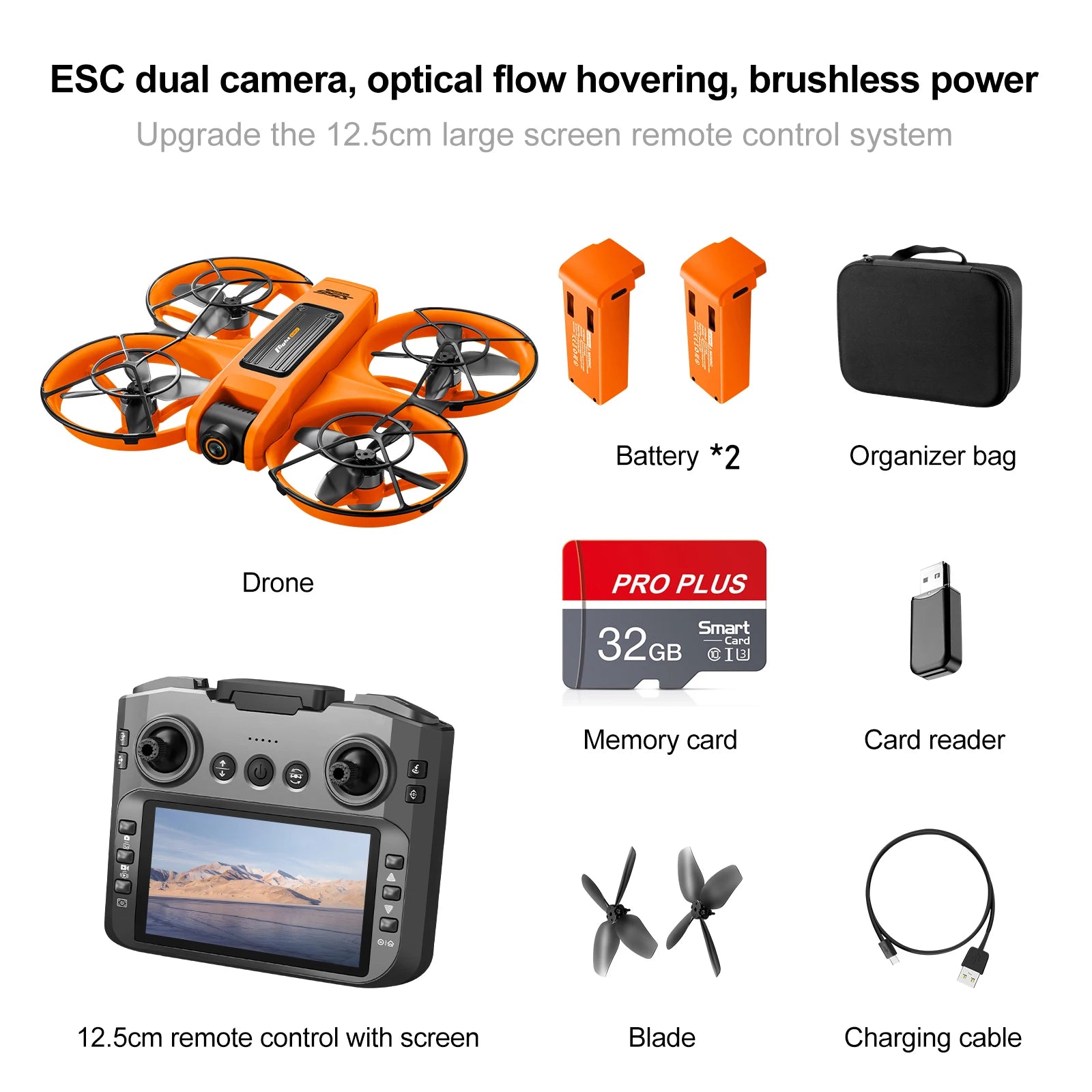S156 Drone with 4K Camera & Optical Flow - 180° Adjustable Lens, Brushless Motors (180g)