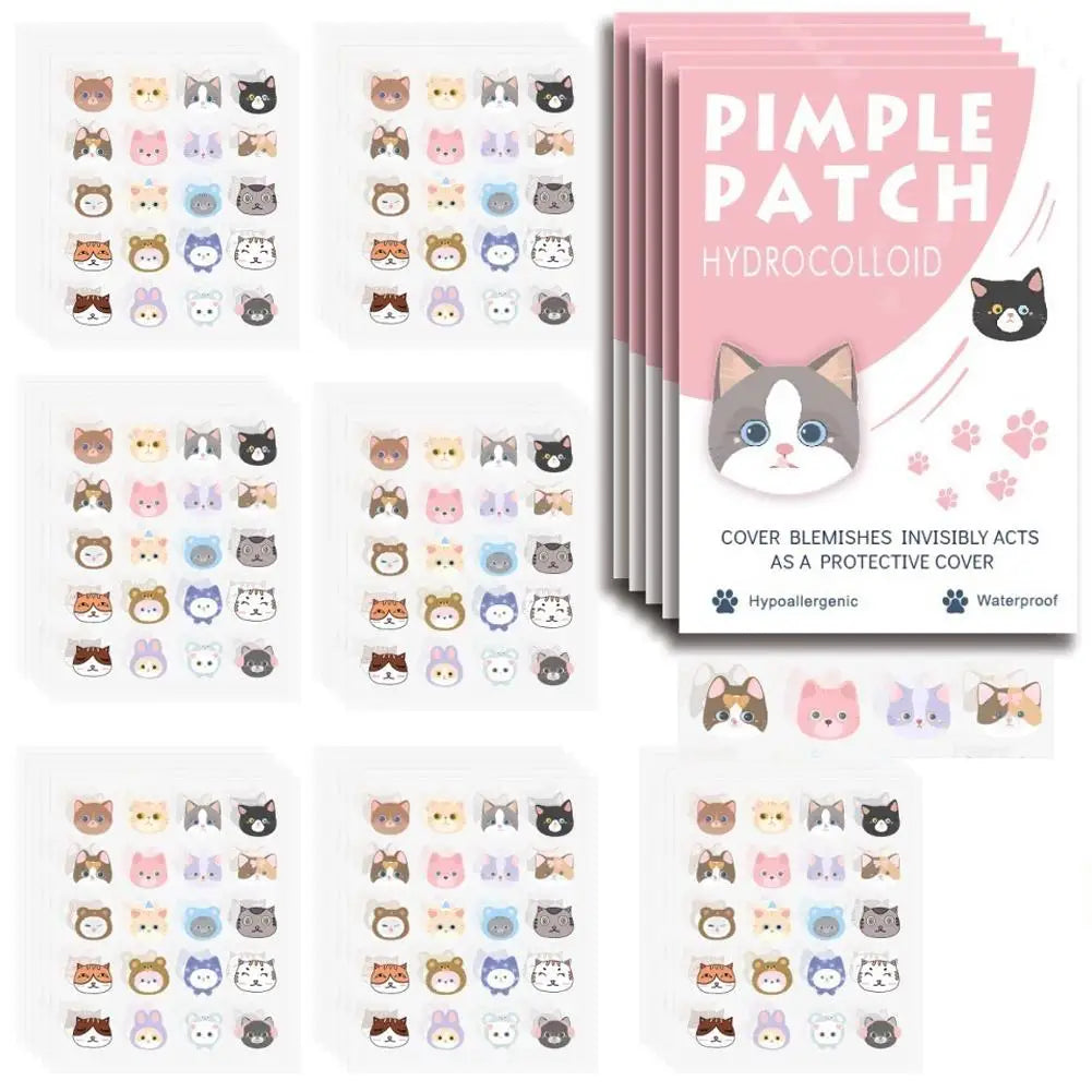 600 Pcs Ance Patches Cute Pimple Patches For Face Salicylic Acid & Tea Tree Cute Cat Pimple Stickers