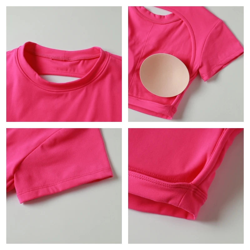 Women's Athletic Crop Top - Quick-Dry Backless Workout Top for Yoga, Gym & Fitness