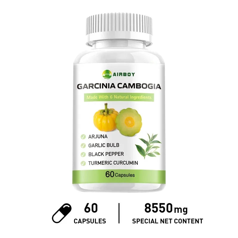 Garcinia Cambogia Capsules - Natural Fat Burner & Appetite Suppressant for Weight Loss