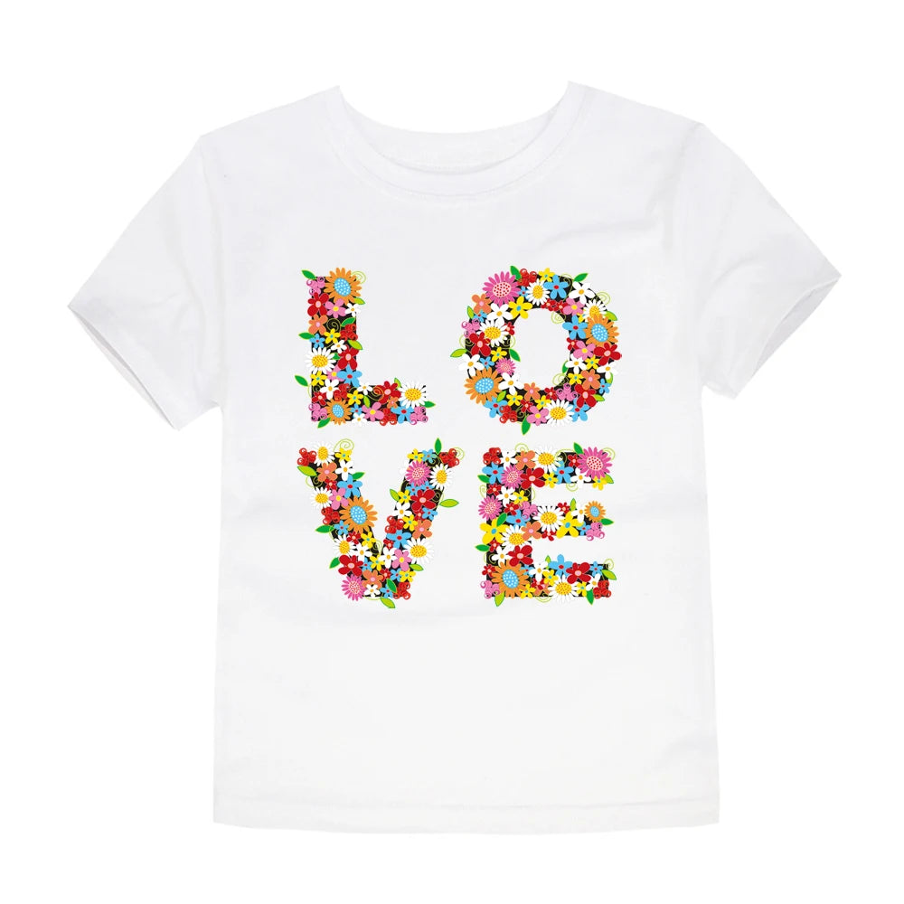 Toddler Girl Cotton T-Shirt Floral Print Tee