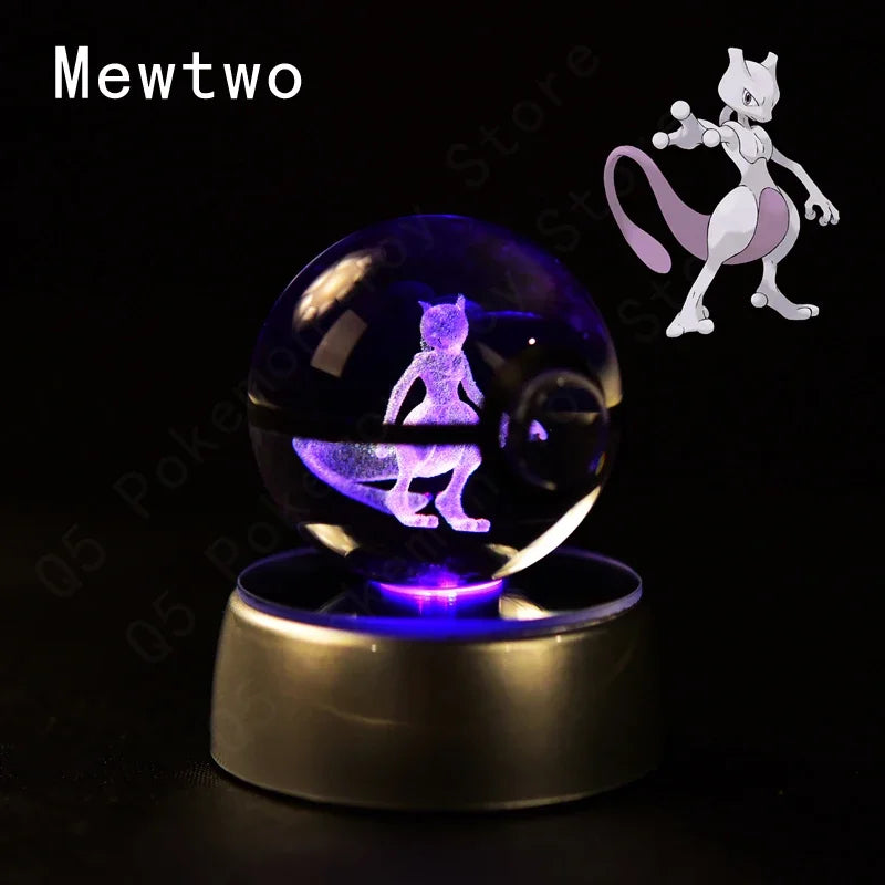 Pokemon Crystal Ball LED Night Light – Anime Lamp