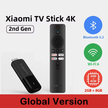 Xiaomi TV Stick 4K 2nd Gen - 6nm Quad-Core Streaming Device with WiFi 6 & Bluetooth 5.2