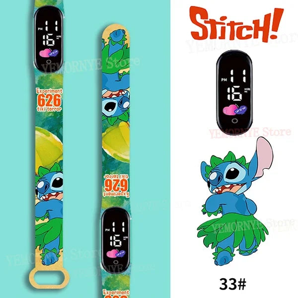 Disney Stitch Digital LED Watch – Kids Sports Watch