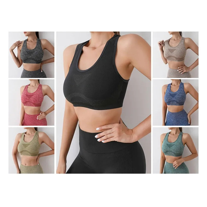 Women's Seamless Yoga Set - Sports Bra & Shorts Workout Set (2-Piece Gym Fitness Outfit)