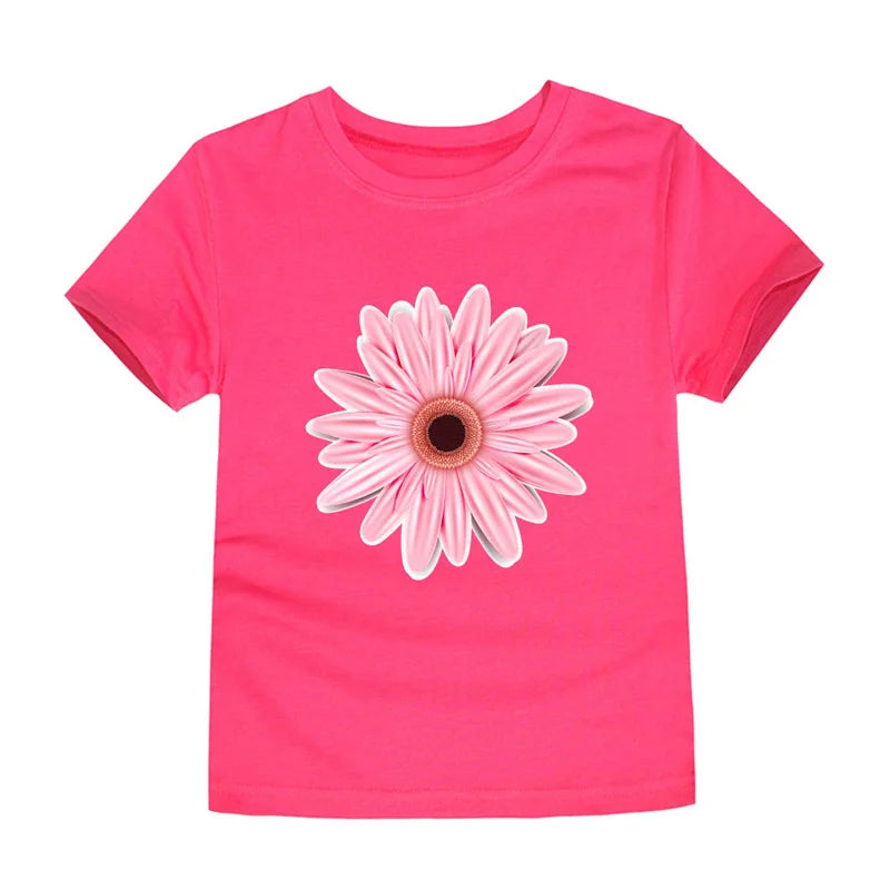 Toddler Girl Cotton T-Shirt Floral Print Tee