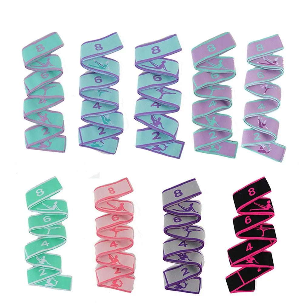 Yoga Stretching Belt – Elastic Resistance & Pilates Exercise Strap