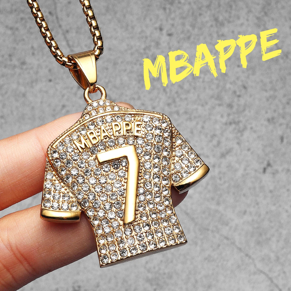 Football Star Pendant Necklace Stainless Steel