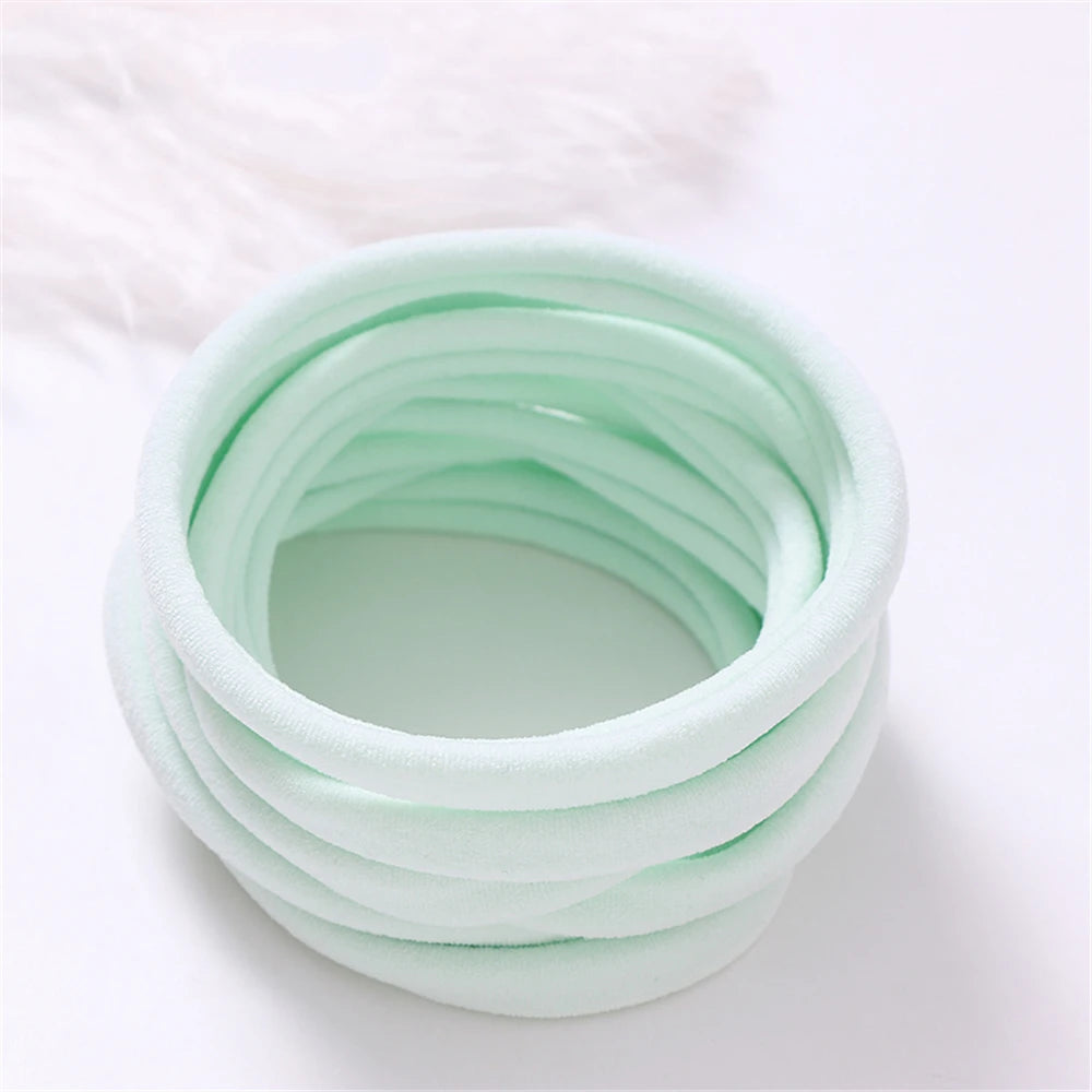 20PCS Baby Girl Soft Nylon Headbands Stretchy Traceless Hair Accessories