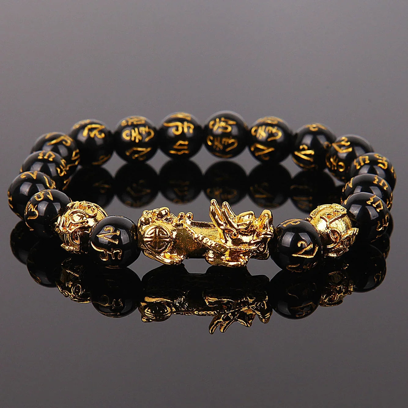 Pixiu Guardian Bracelet - Feng Shui Wealth & Luck Beaded Wristband for Men & Women