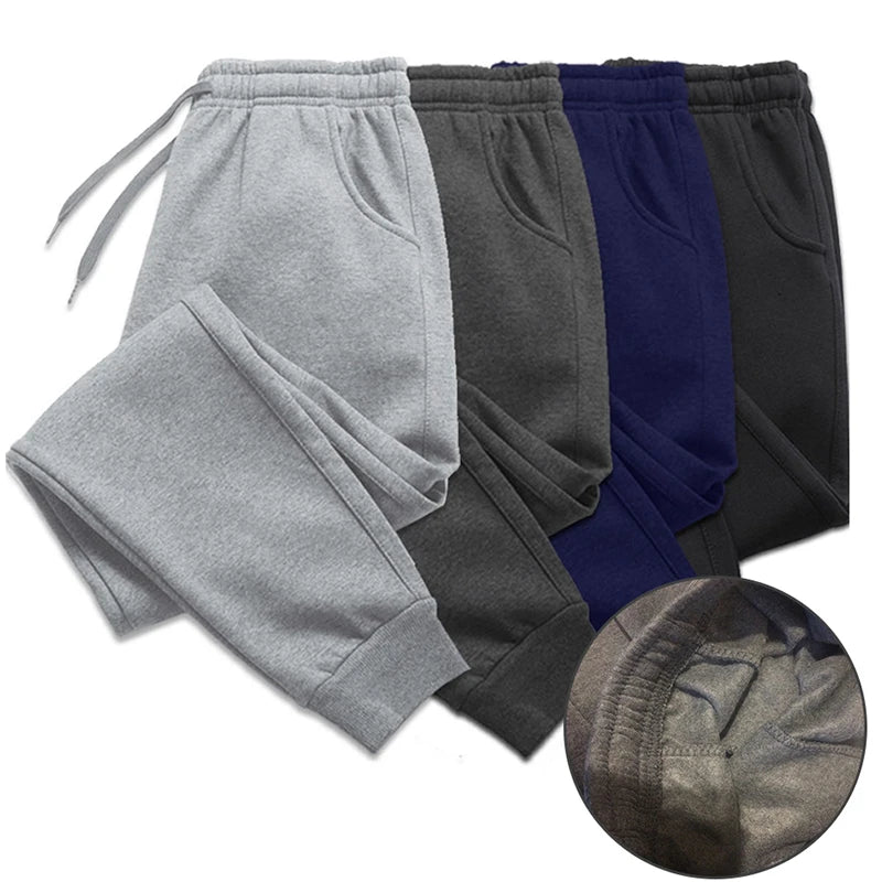 Men's Casual Joggers - Zipper Fly Sweatpants for Gym, Running & Everyday Wear