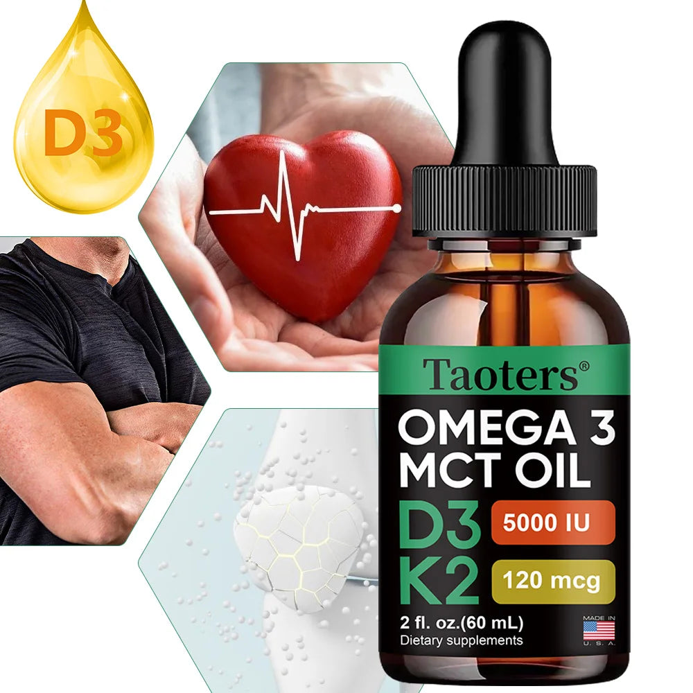 ☀️ SUNSHINE IN A BOTTLE! Vitamin D3+K2 Liquid Drops - Maximum Absorption Formula 💧