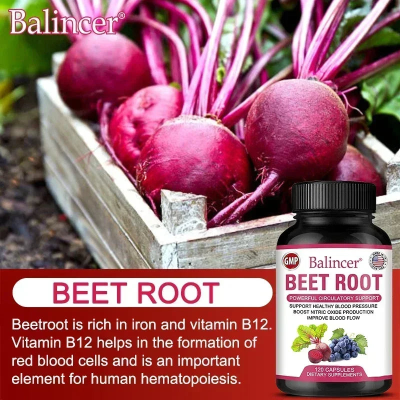 Beetroot Capsules – Organic Powder for Blood Circulation & Pressure