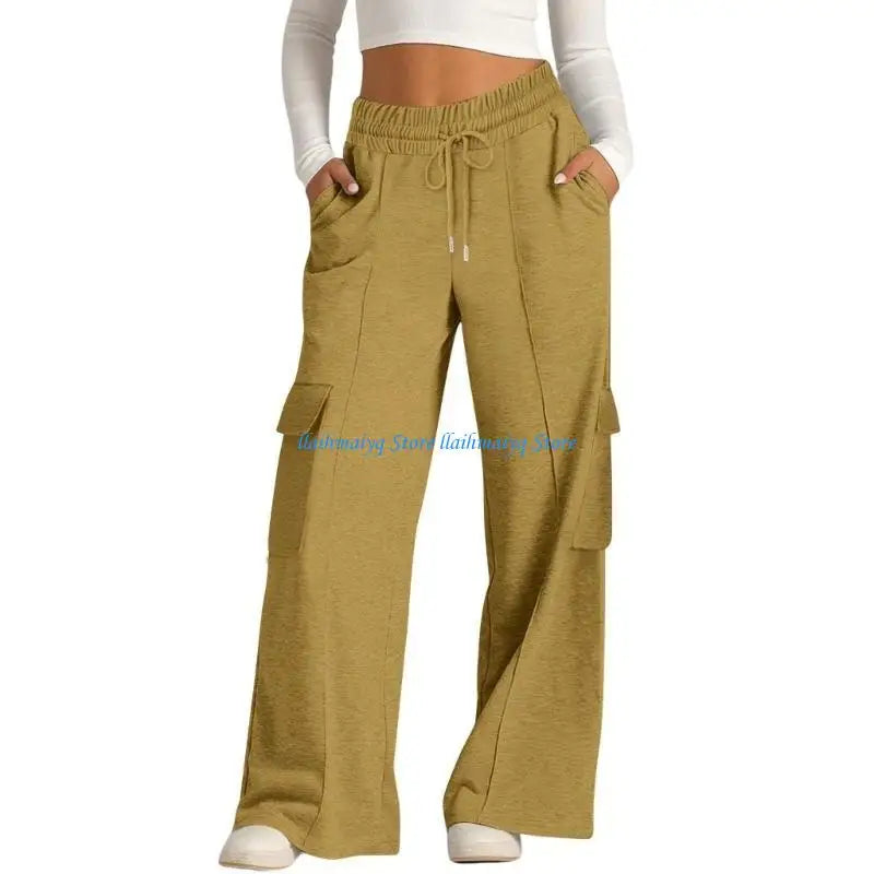 Women's High-Waist Baggy Joggers - Workout & Casual Sweatpants