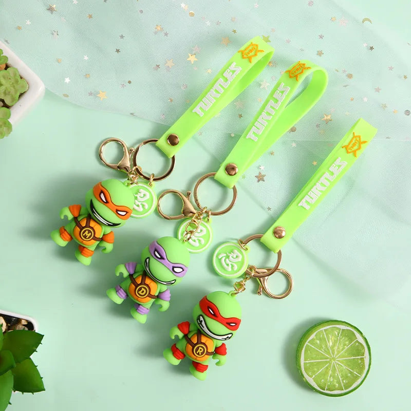Teenage Mutant Ninja Turtles Keychain - TMNT Character Pendant for Bags & Keys