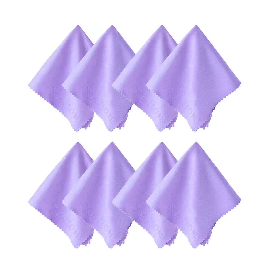 XizeHOM Conjunto de 8 Panos de Microfibra para Limpeza de Óculos – Lenços para Lentes e Telas de Celular