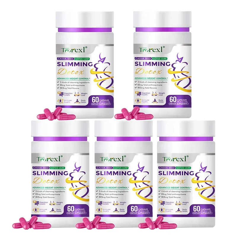 Cassia Seed & Lotus Leaf Weight Loss Pills - Natural Fat Burner & Detox for Women