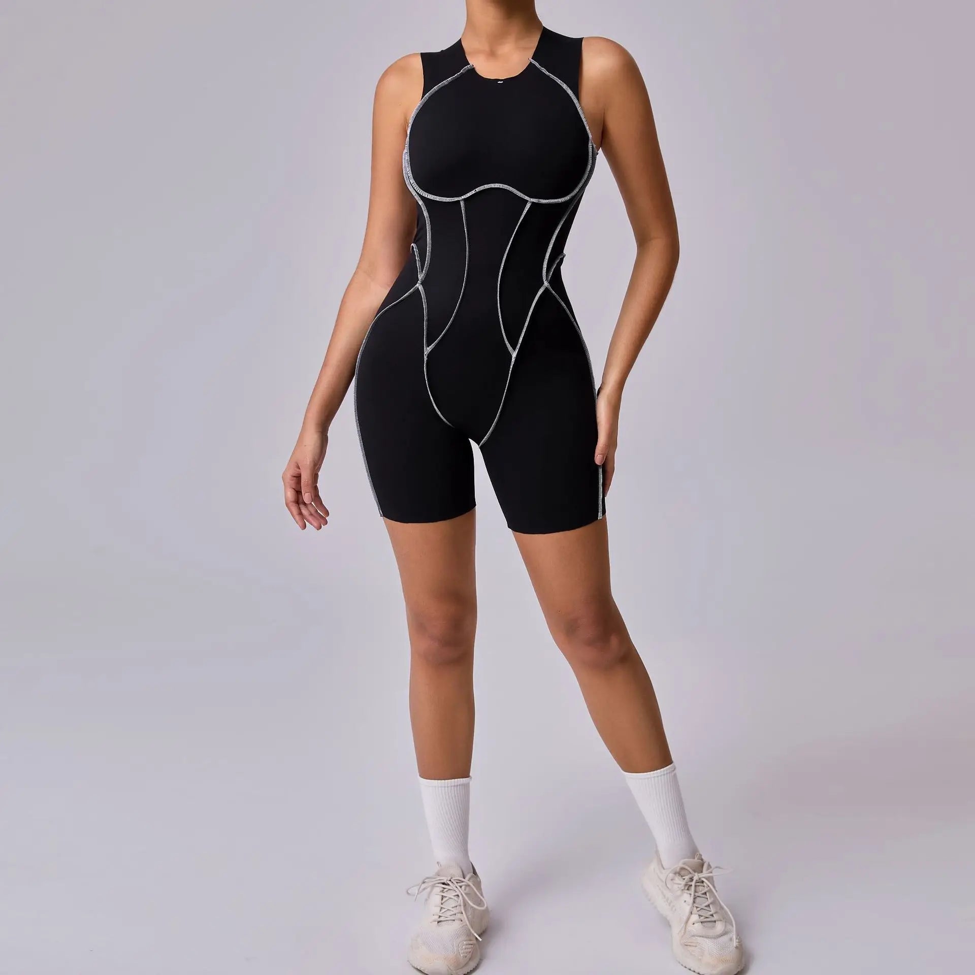 Women's Athletic Jumpsuit - One-Piece Yoga & Fitness Bodysuit for Workout & Gym
