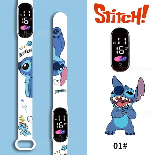 Disney Stitch Digital LED Watch – Kids Sports Watch