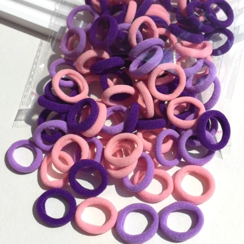 Kids Nylon Elastic Hair Bands – Small Hair Tie Scrunchie Set for Girls | Soft & Gentle