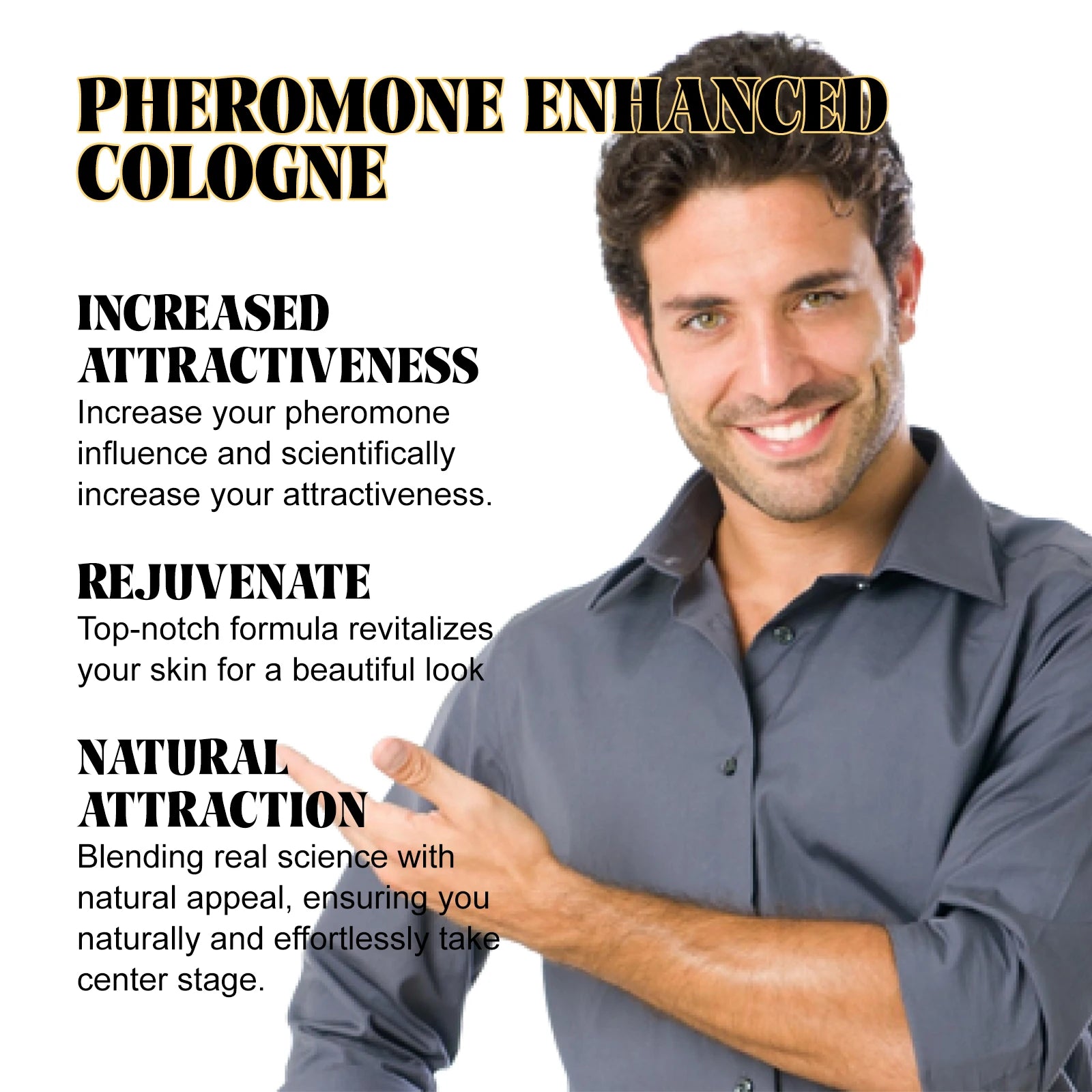 Pheromone Cologne for Men - Fresh Business Gentleman Fragrance to Attract Women (Eau de Toilette)