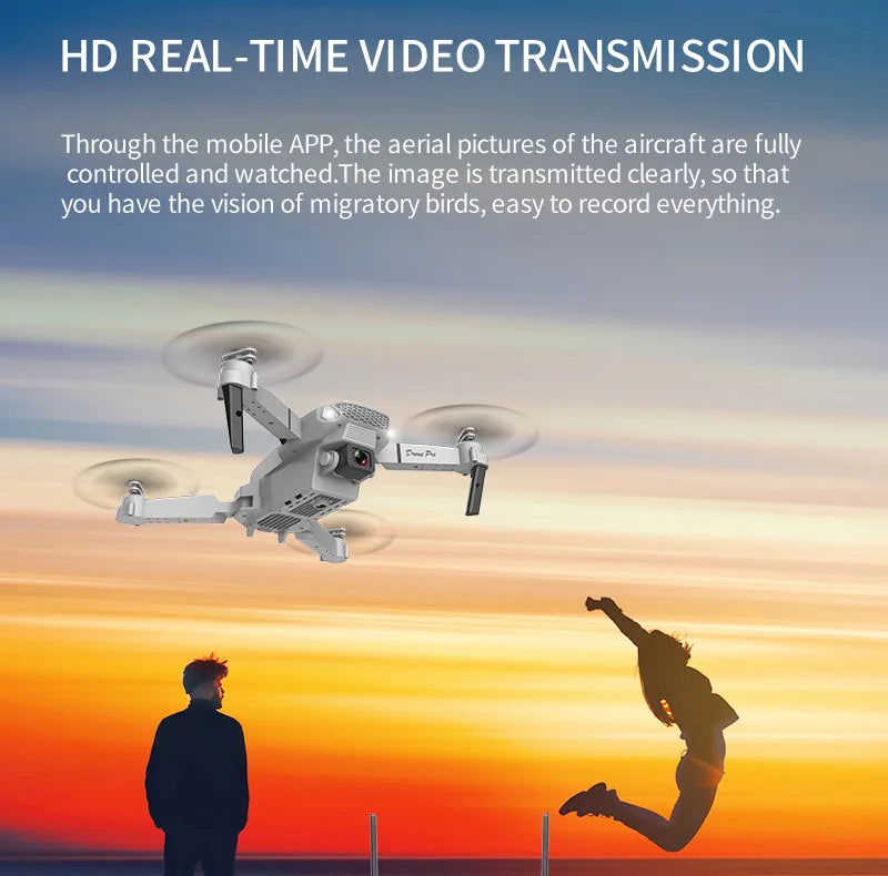 E88 Plus GPS Drone with 8K Dual Camera - 27 Min Flight, Obstacle Avoidance, 1000m Range