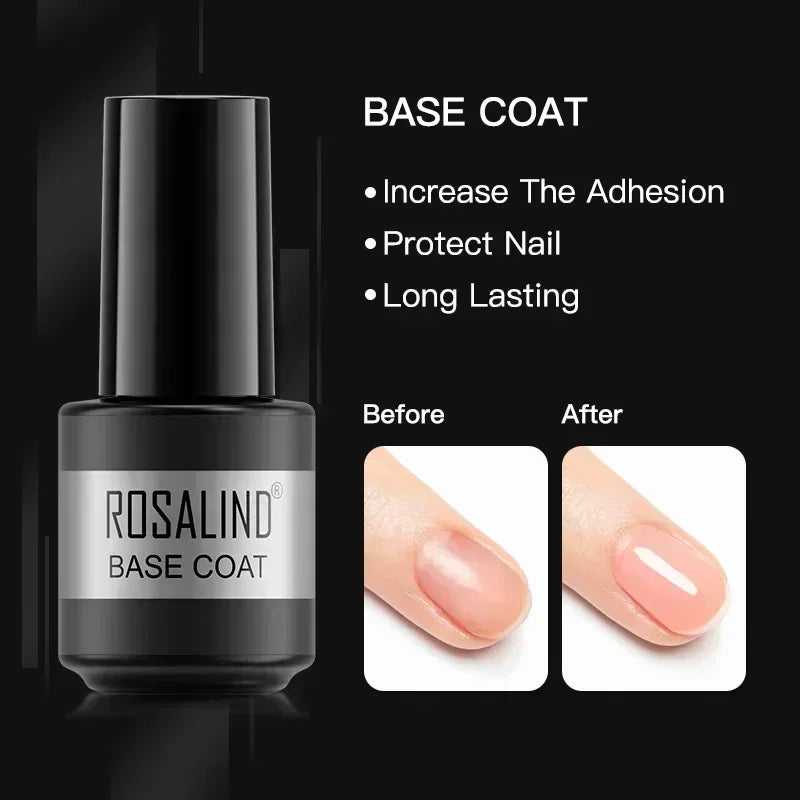 ROSALIND Gel Nail Polish 8ml - Semi-Permanent UV Gel, Solid Color, Salon Quality