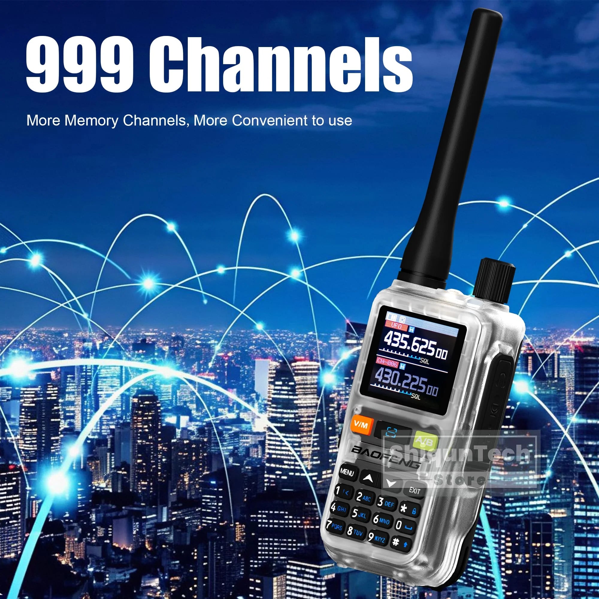 Baofeng UV-5R Mini Walkie Talkie - Air Band UHF/VHF, Bluetooth & Type-C
