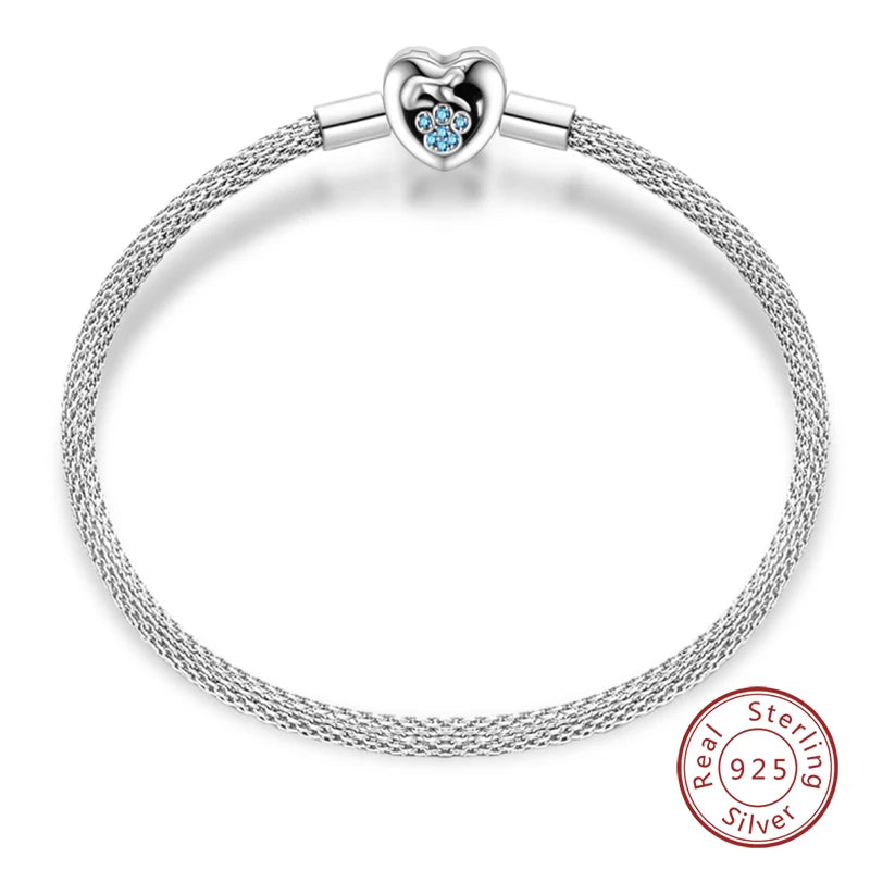 Silver Star Moon Clover Bracelet – DIY Charm Birthday Jewelry