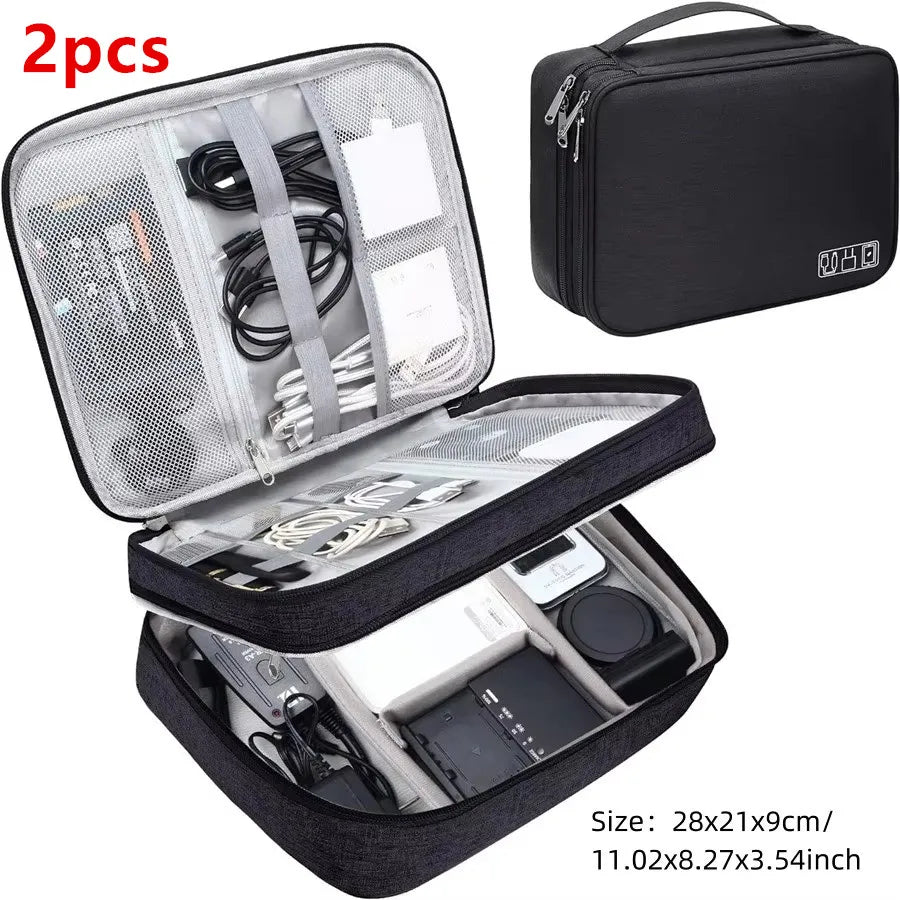 Waterproof Cable Storage Bag – Digital Electronics Organizer