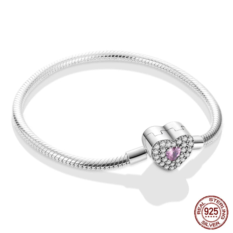 Silver Star Moon Clover Bracelet – DIY Charm Birthday Jewelry