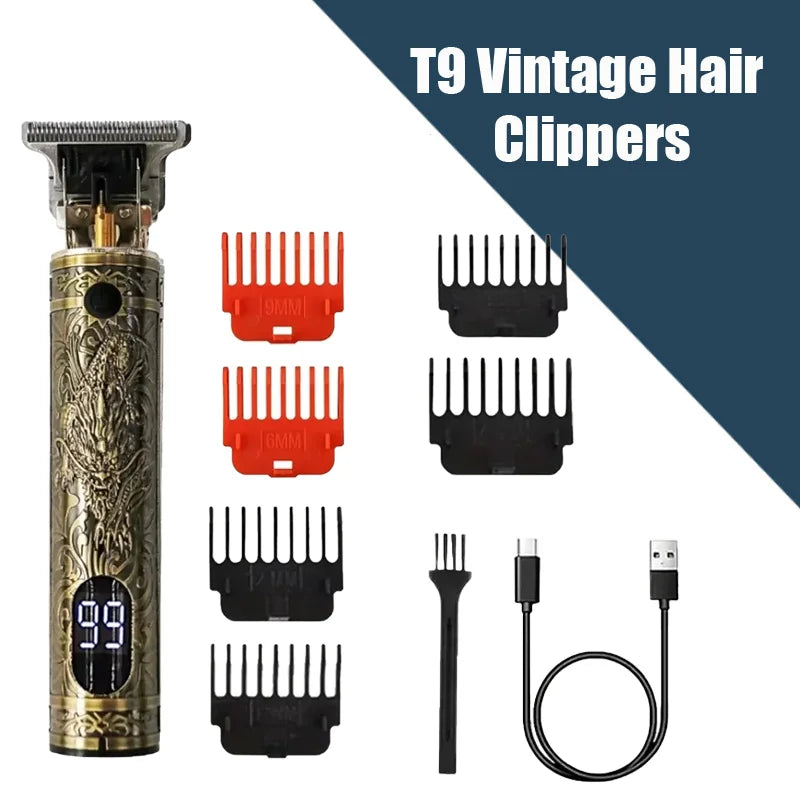 ⚡ 50% OFF Limited Time! T9 Electric Hair Trimmer - Professional USB Rechargeable Clipper for Men