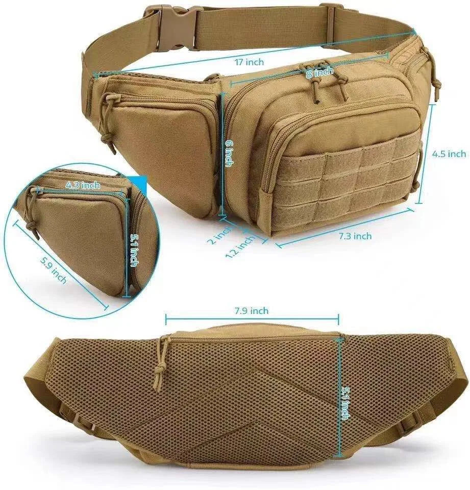 Men Tactical Waist Fanny Pack – Belt Bag for Outdoor Activities