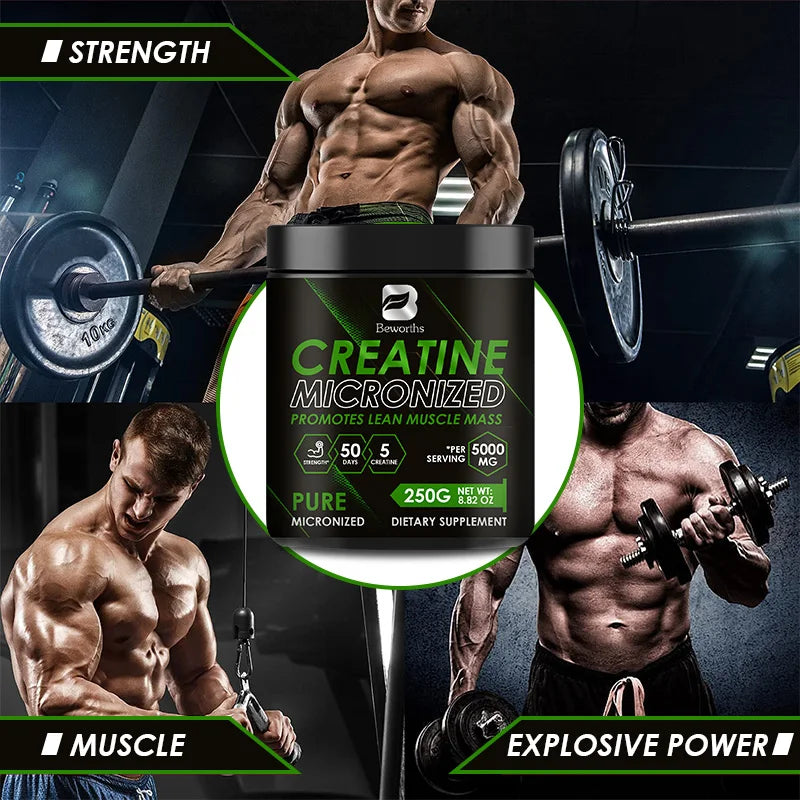 Creatine Monohydrate Powder - Muscle Building, Strength & Performance Supplement