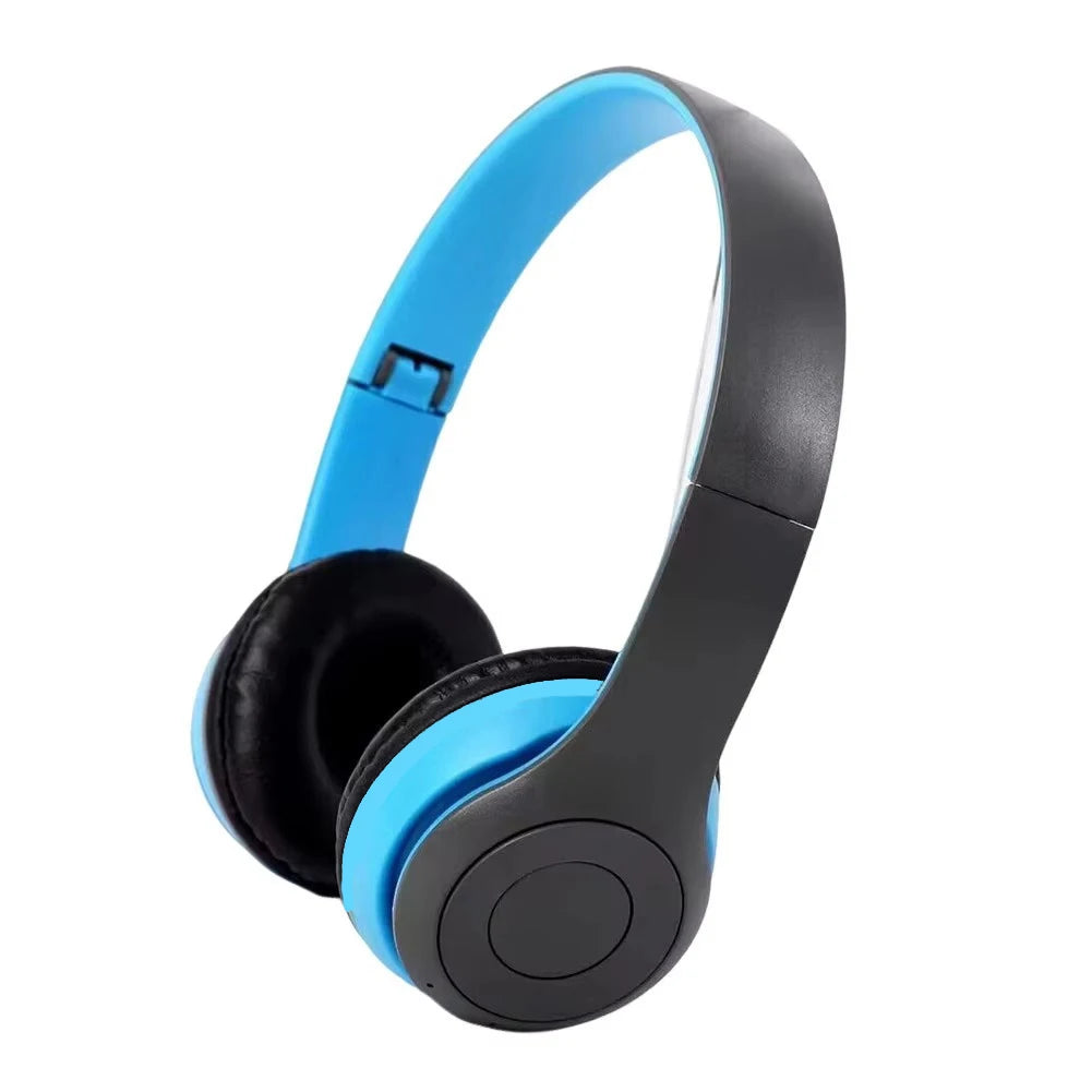 P47 Wireless Bluetooth Headphones - Foldable Over-Ear Headset with HiFi Stereo Bass