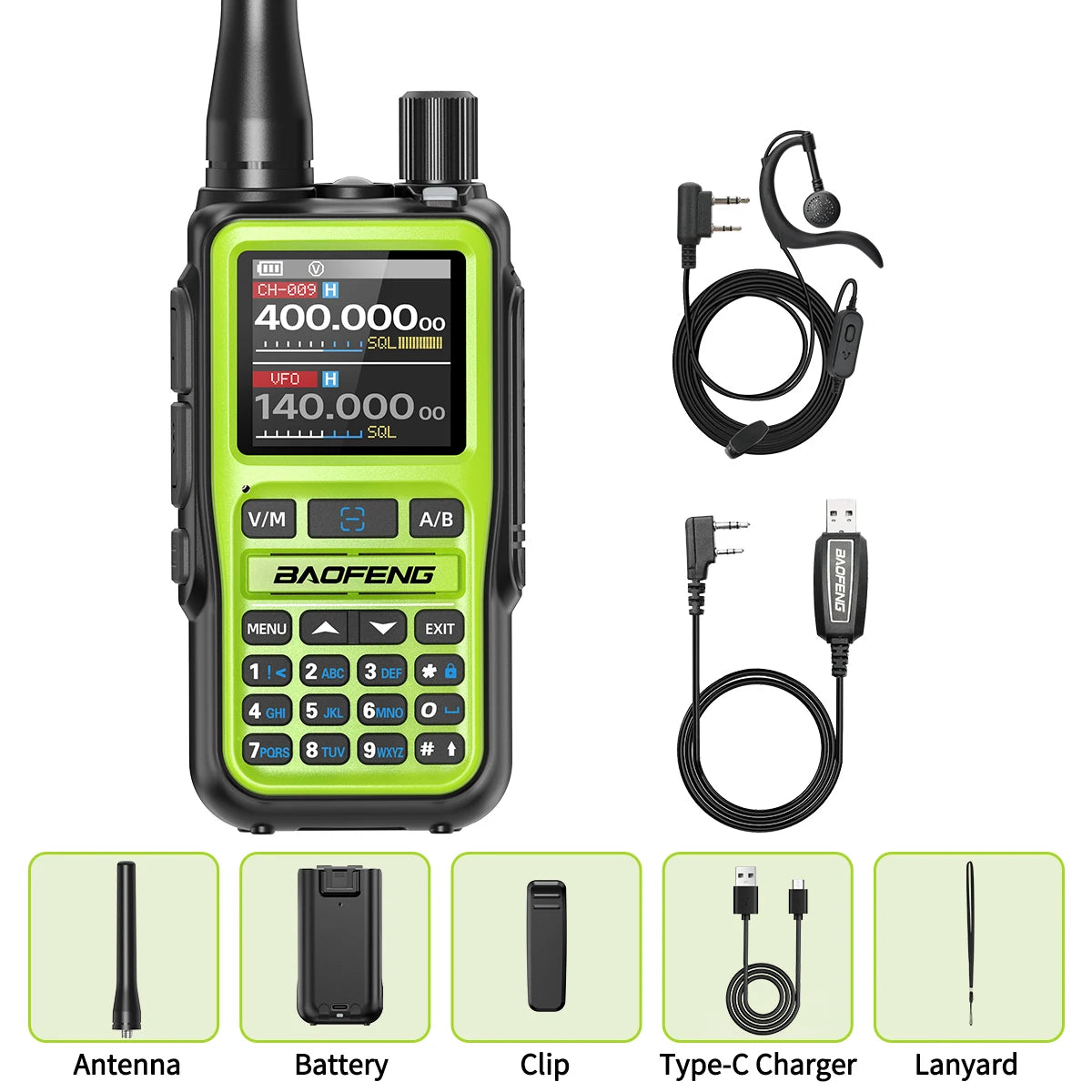 Baofeng UV-5R Mini Walkie Talkie - Bluetooth, Type-C Charging & Dual PTT