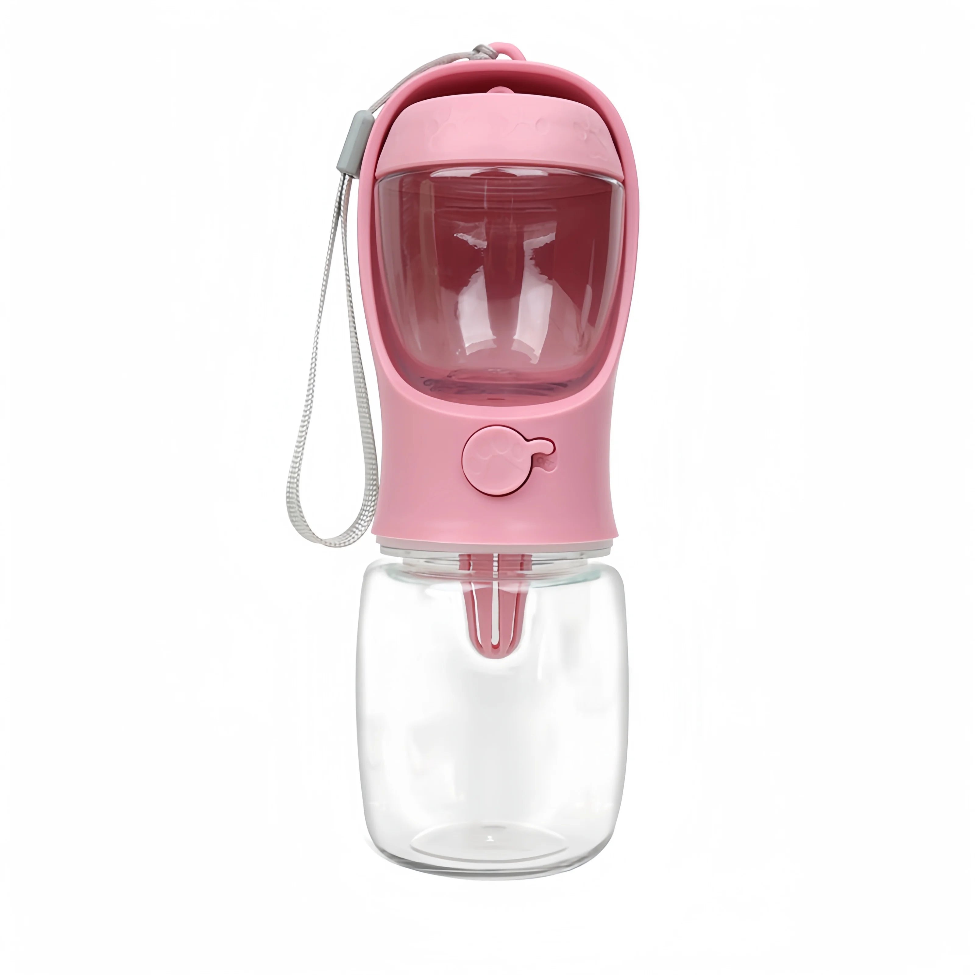 2-in-1 Portable Dog Water Bottle & Food Container - 550ml Travel Pet Feeder Bowl