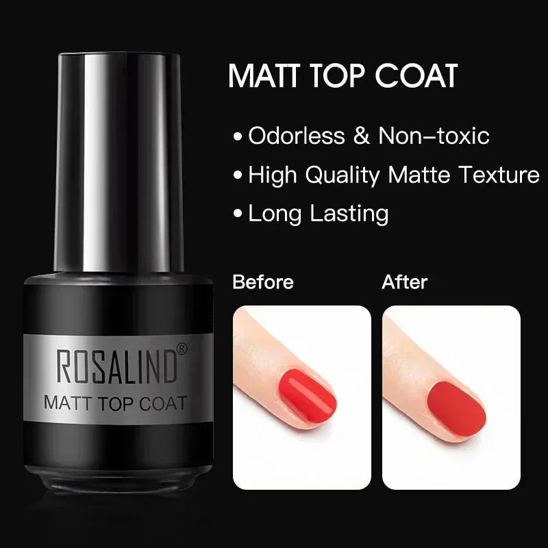 ROSALIND Gel Nail Polish 8ml - Semi-Permanent UV Gel, Solid Color, Salon Quality