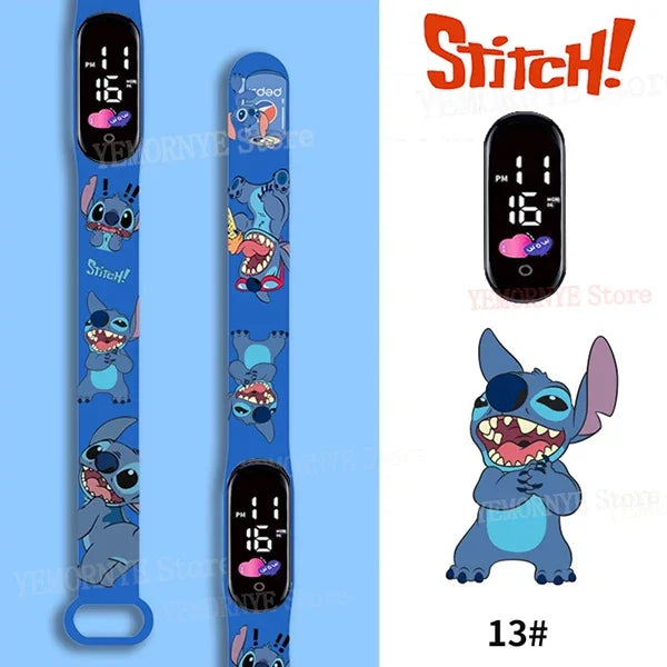 Disney Stitch Digital LED Watch – Kids Sports Watch