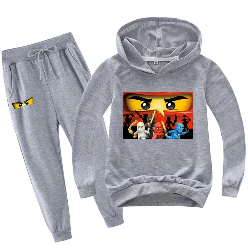 Kids Clothes Baby Boys 2-13 years Spring Autumn Children Clothing Sets Hoodies Pants 2 Pcs Set Tracksuit Anime Outwear Coat