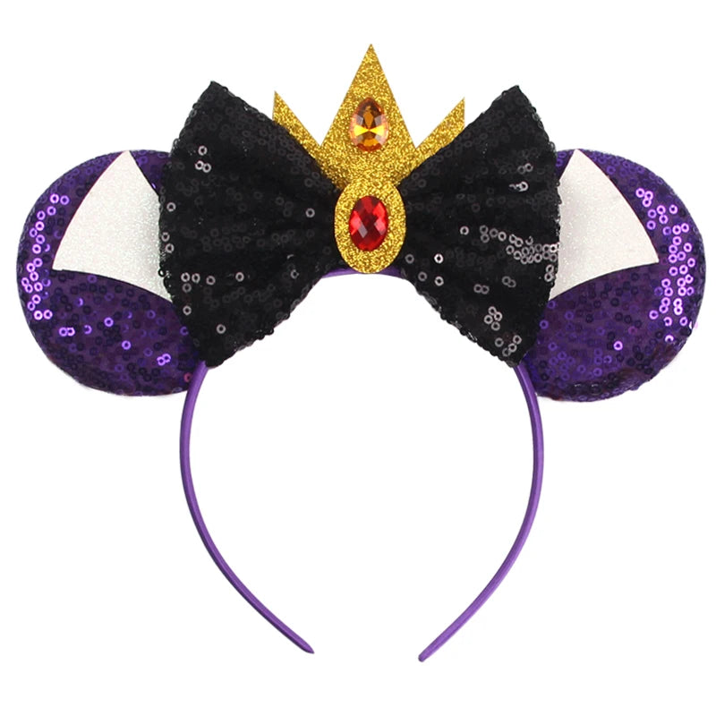 Disney Colorful Sequins Bow Headband – Rainbow Hair Accessory for Girls & Disney Fans