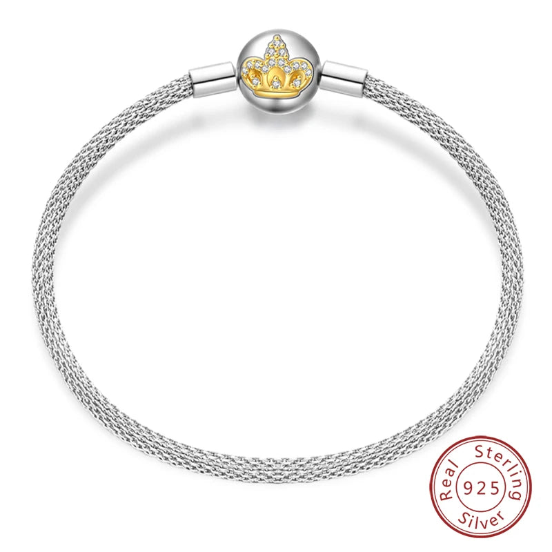 Silver Star Moon Clover Bracelet – DIY Charm Birthday Jewelry