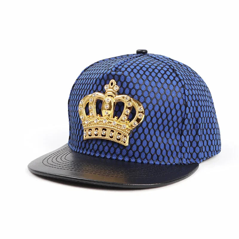Royal King Crown Baseball Cap - Hip-Hop Snapback Hat for Men, Women & Youth