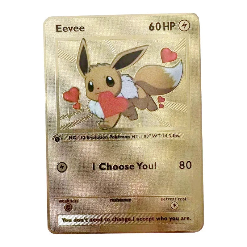 Spanish Pokemon Gold Metal Cards – Mewtwo, Pikachu GX & Charizard VMAX Set