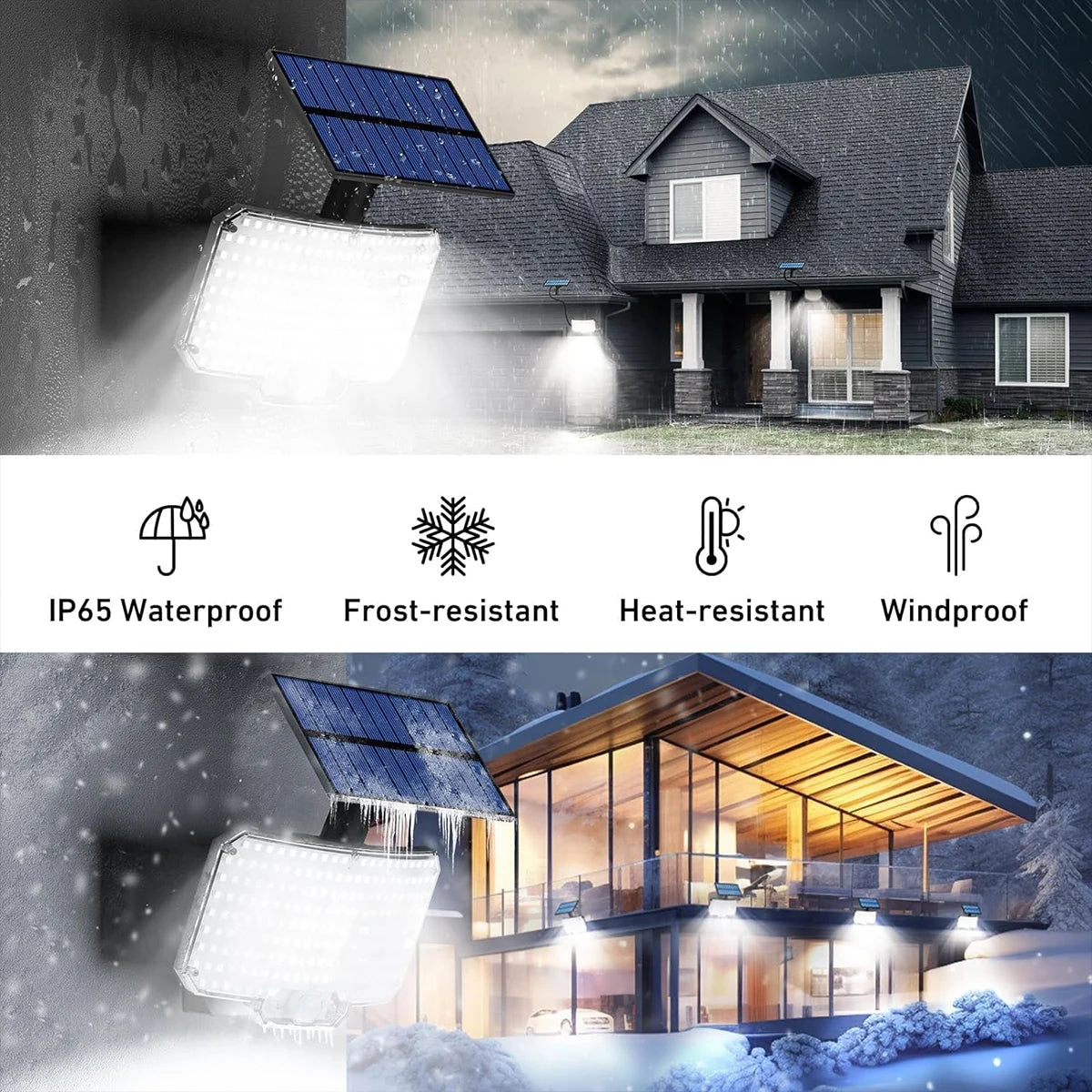 234 LED Solar Outdoor Lights - 3-Mode Motion Sensor Flood Lights with Remote