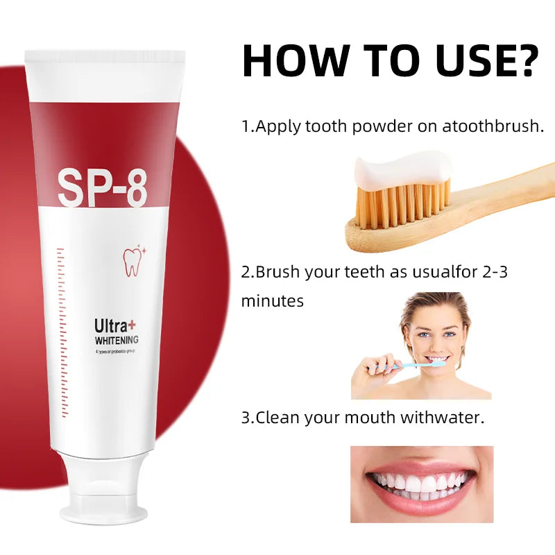 ✨ 36% OFF! SP-8 Probiotic Whitening Toothpaste - Remove Stains, Freshen Breath (120g)