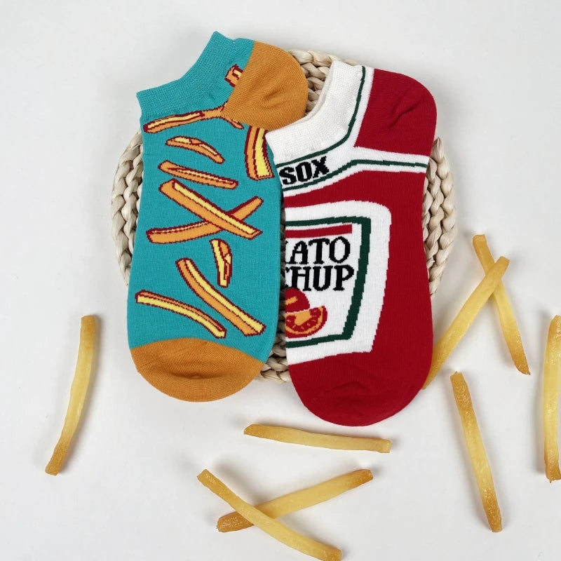 Funny Food Print Socks Unisex Casual Socks