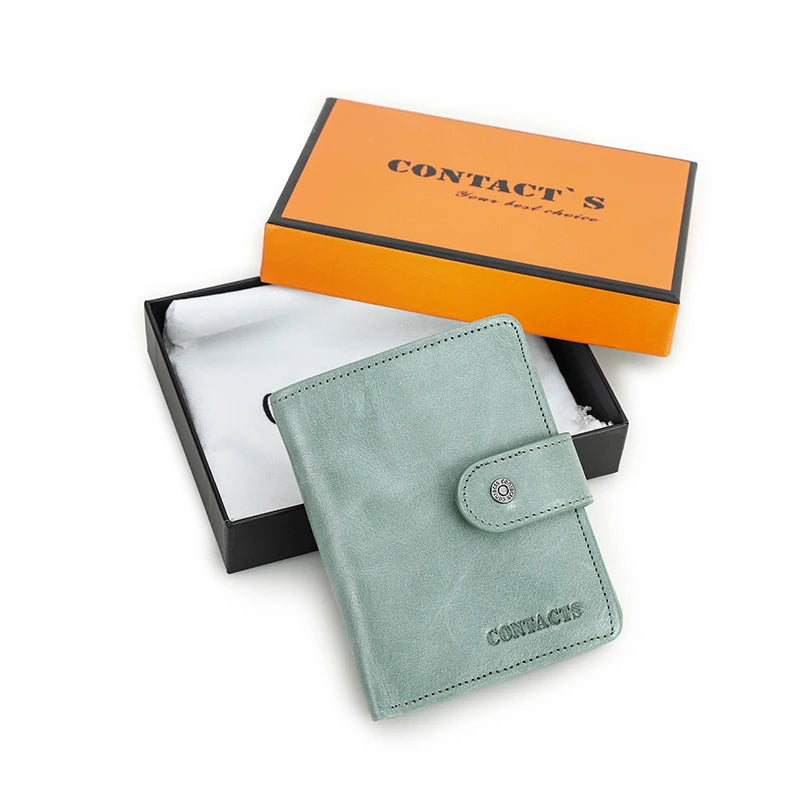 Genuine Leather RFID Wallet – Coin Pocket
