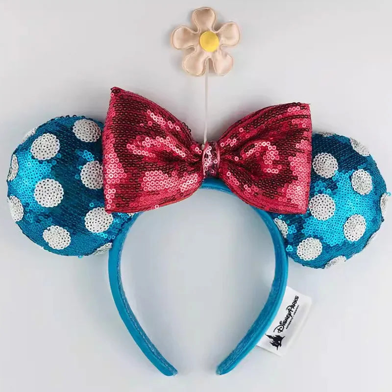 Disney Mickey Ears Headband – Minnie Sequin Party Hairband for Women & Girls
